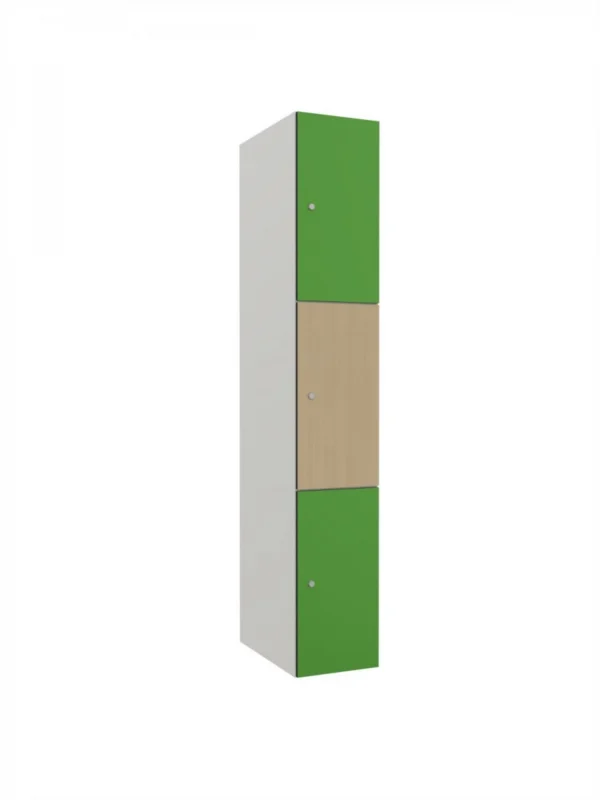 Modular metal cabinet with HPL