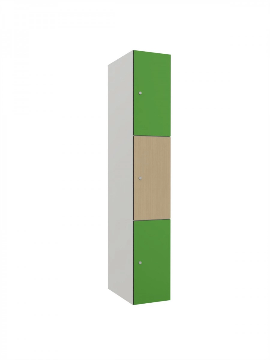 Modular metal cabinet with HPL