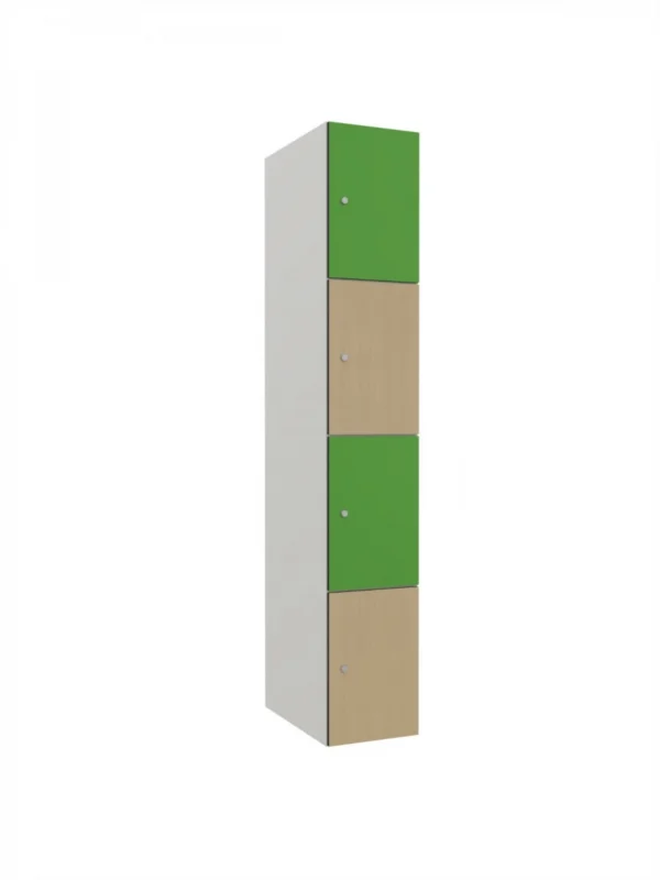 Modular metal cabinet with HPL
