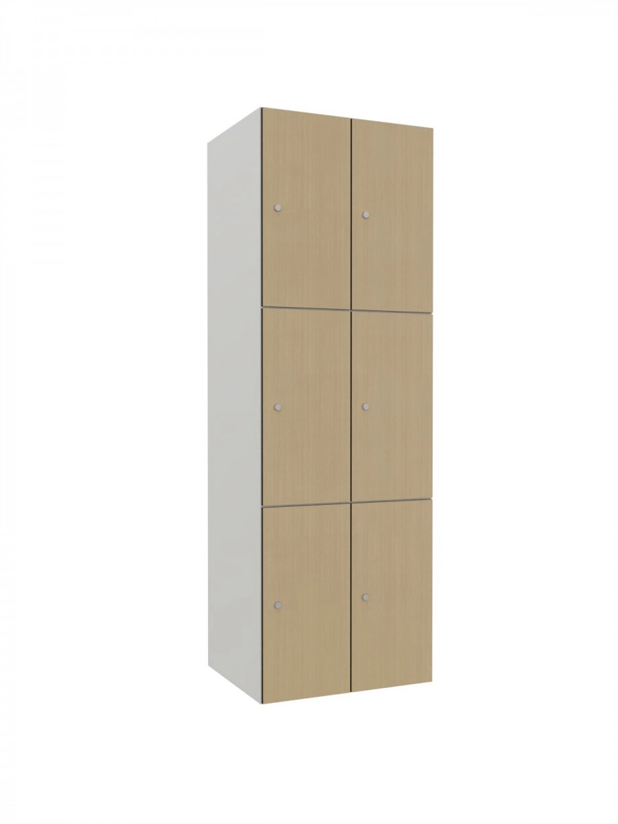 Modular metal cabinet with HPL