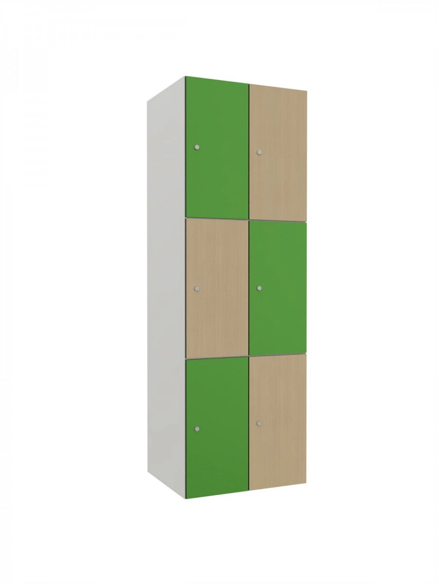 Modular metal cabinet with HPL