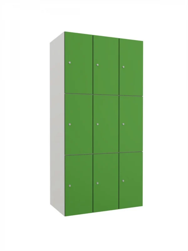 Modular metal cabinet with HPL