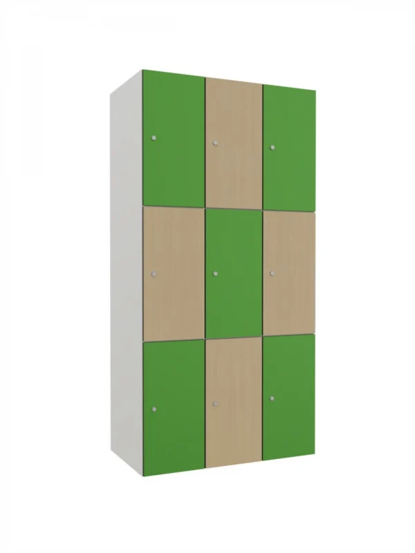 Modular metal cabinet with HPL