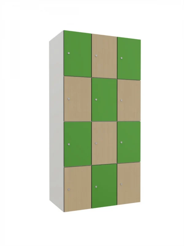 Modular metal cabinet with HPL