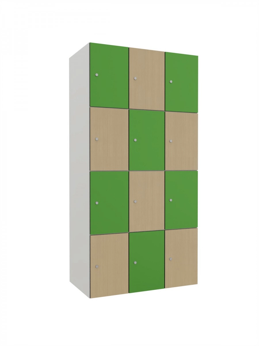 Modular metal cabinet with HPL