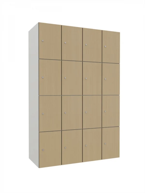 Modular metal cabinet with HPL