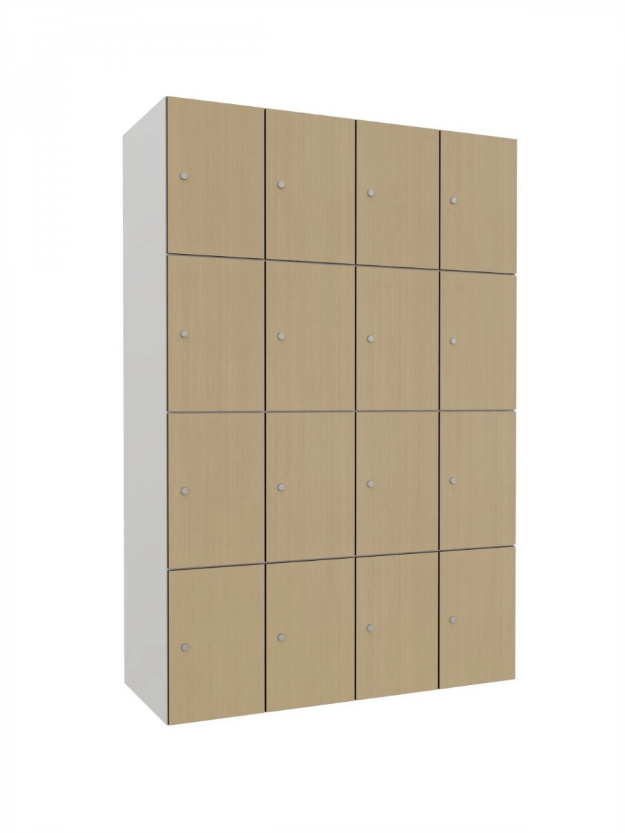 Modular metal cabinet with HPL