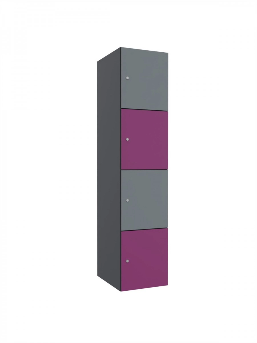 Modular metal cabinet with HPL