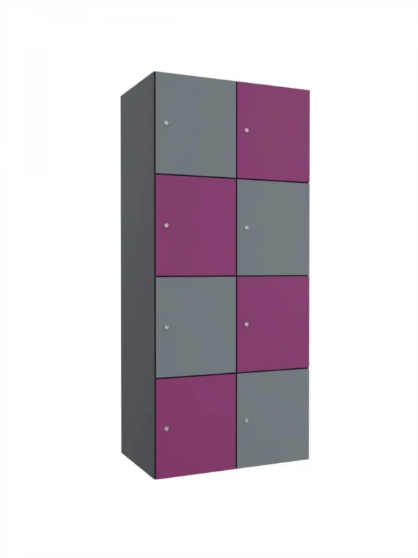Modular metal cabinet with HPL