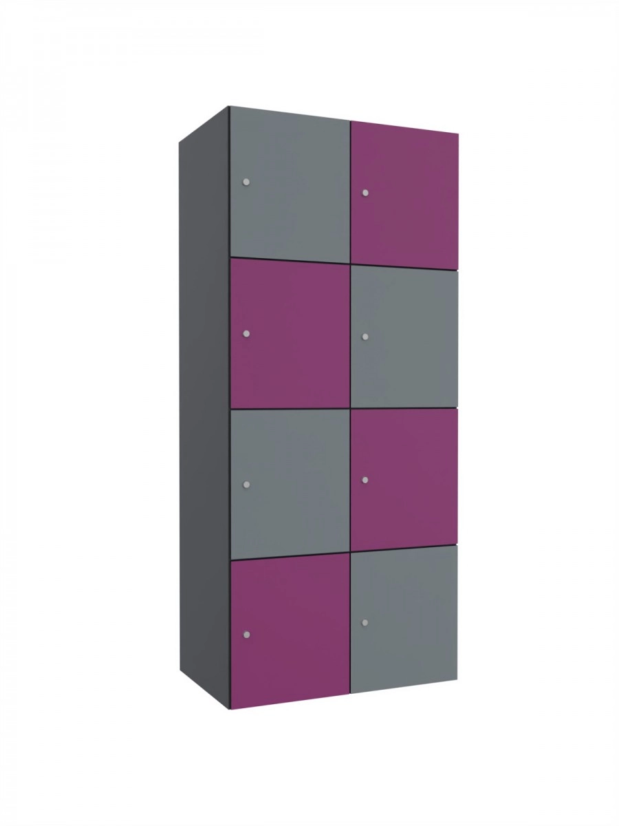 Modular metal cabinet with HPL