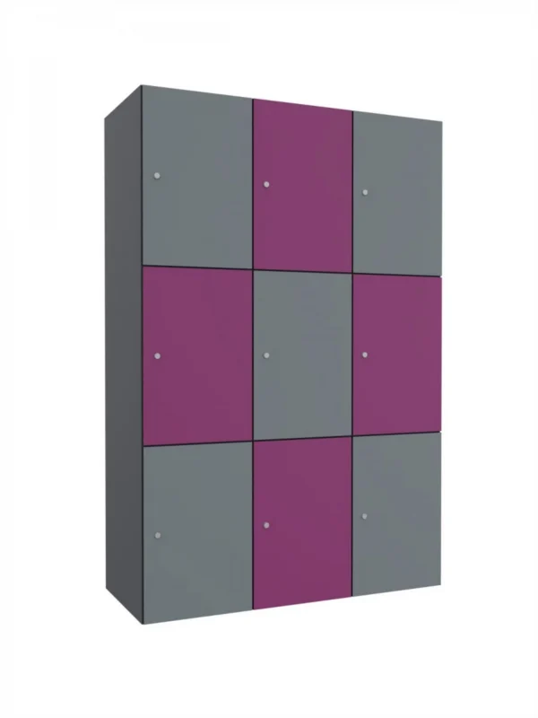 Modular metal cabinet with HPL