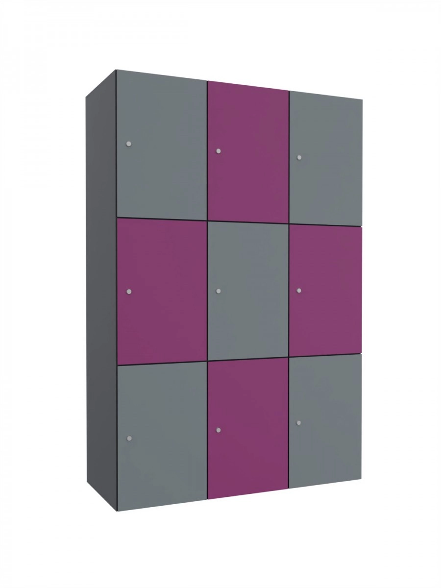 Modular metal cabinet with HPL