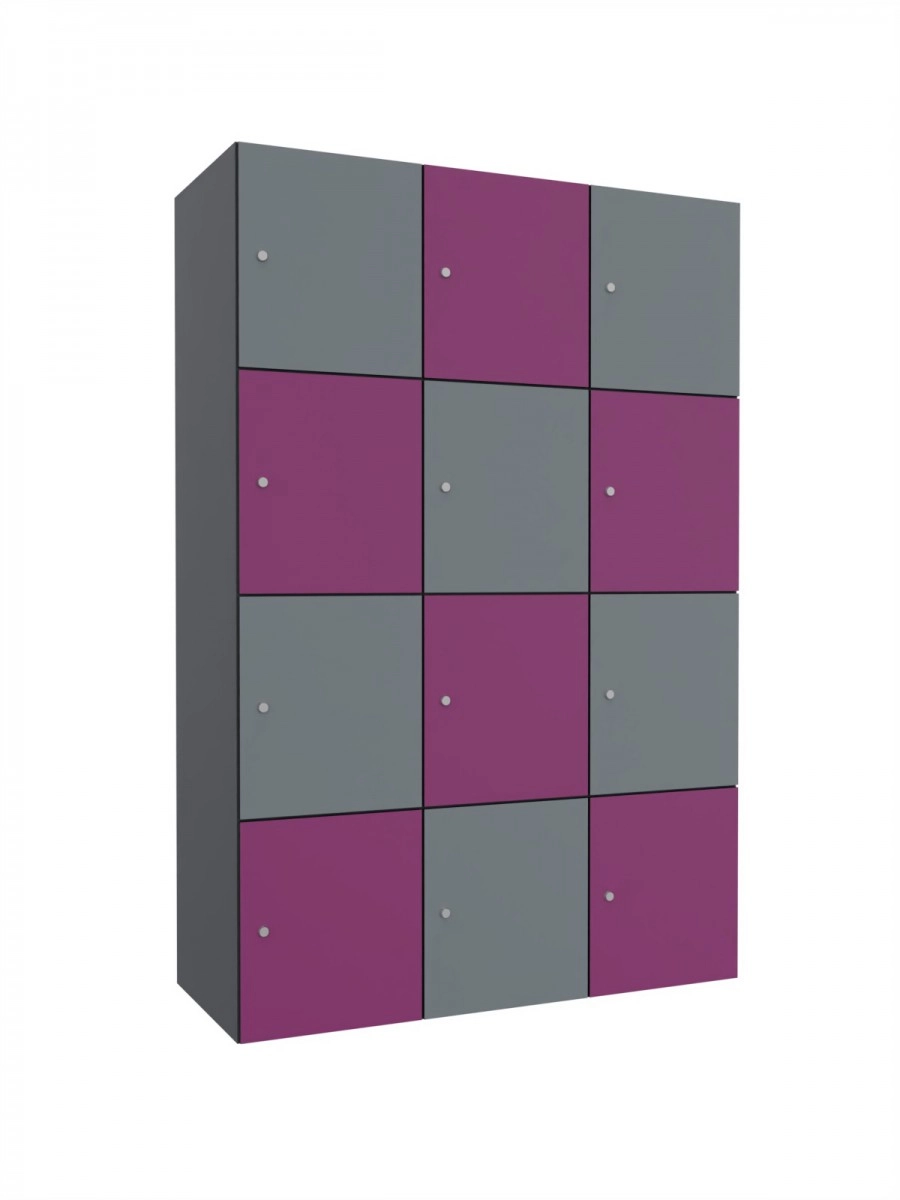 Modular metal cabinet with HPL