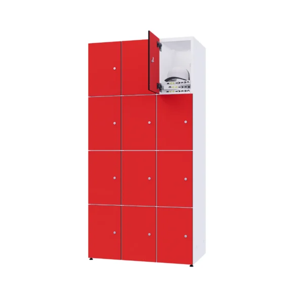 Modular metal cabinet with HPL - Combo 4 levels