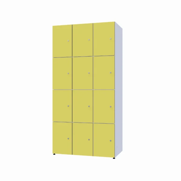 Modular metal cabinet with HPL - Combo 4 levels