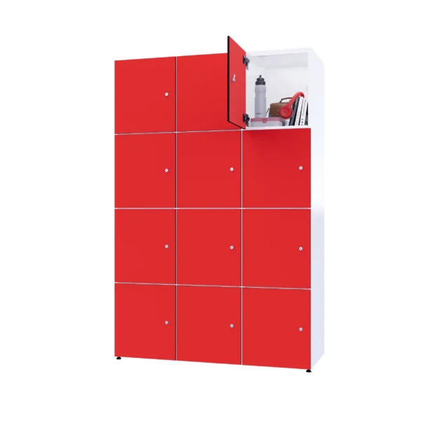 Modular metal cabinet with HPL - Combo 4 levels