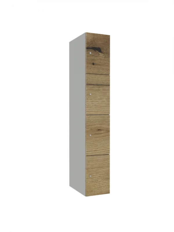 Modular metal cabinet with wood