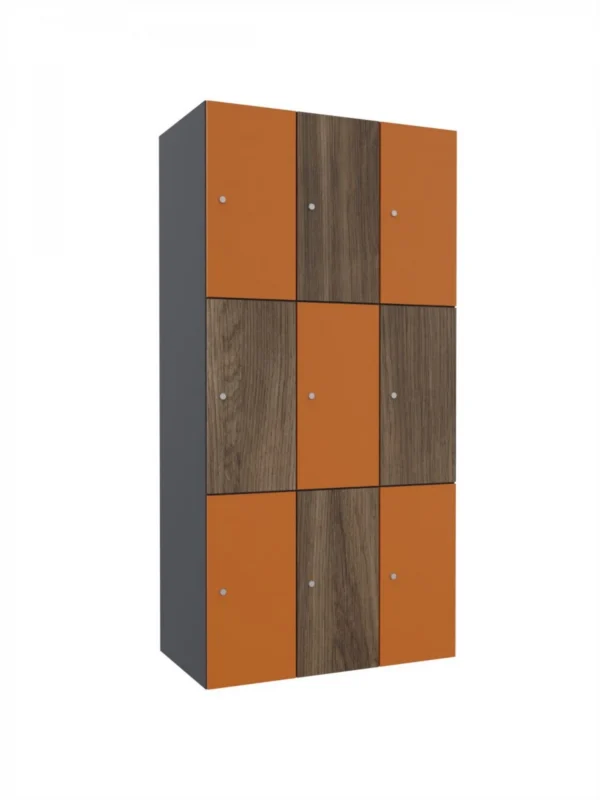Modular metal cabinet with wood