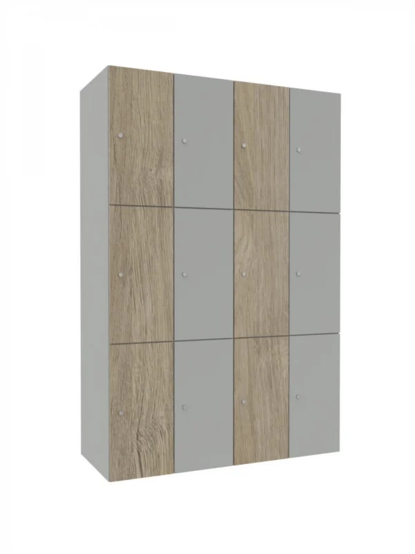 Modular metal cabinet with wood