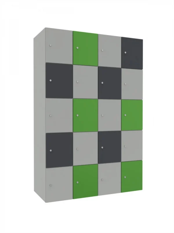 Depository metal cabinet with wood