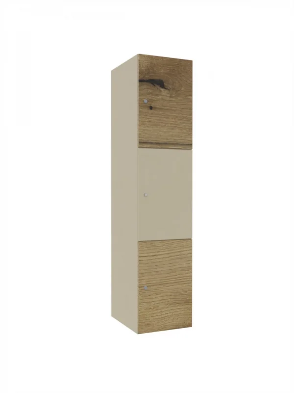 Modular metal cabinet with wood