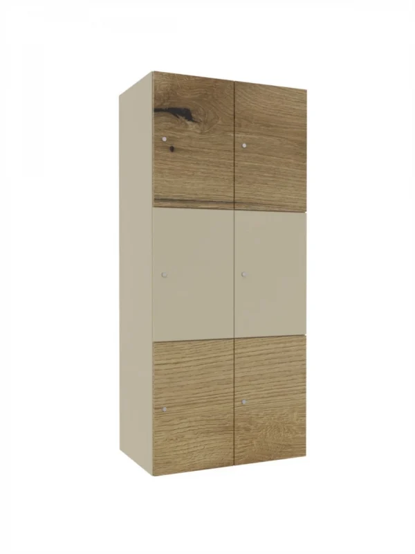 Modular metal cabinet with wood